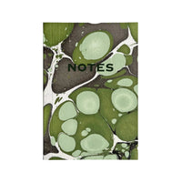 Carnet marbré à la main en vert